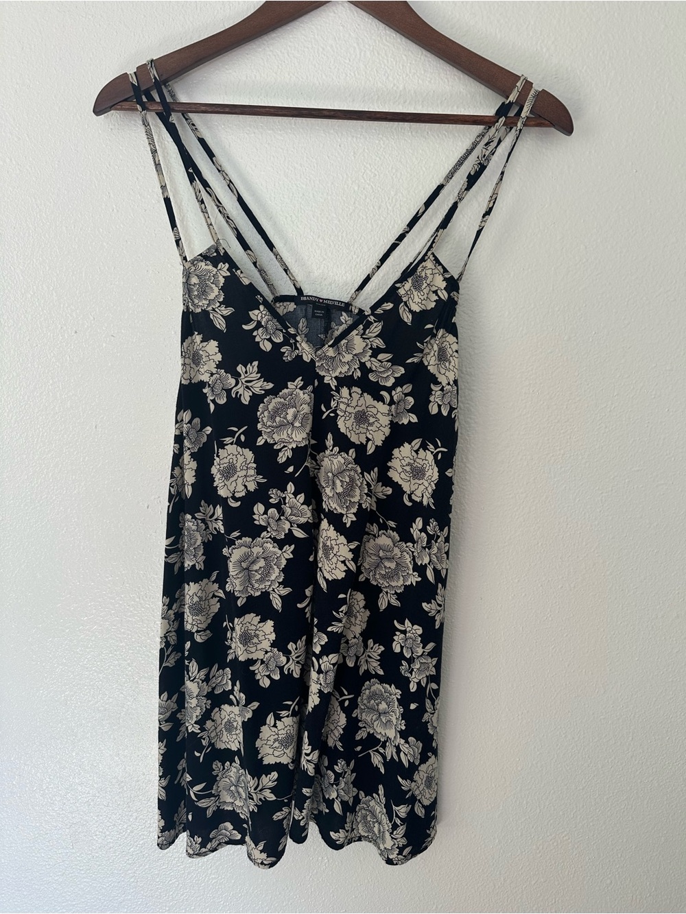 Brandy Melville Black Floral Dress